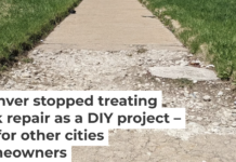 Sidewalks in need of repair in Denver used to be the homeowner’s responsibility. Courtesy of Wes Marshall.